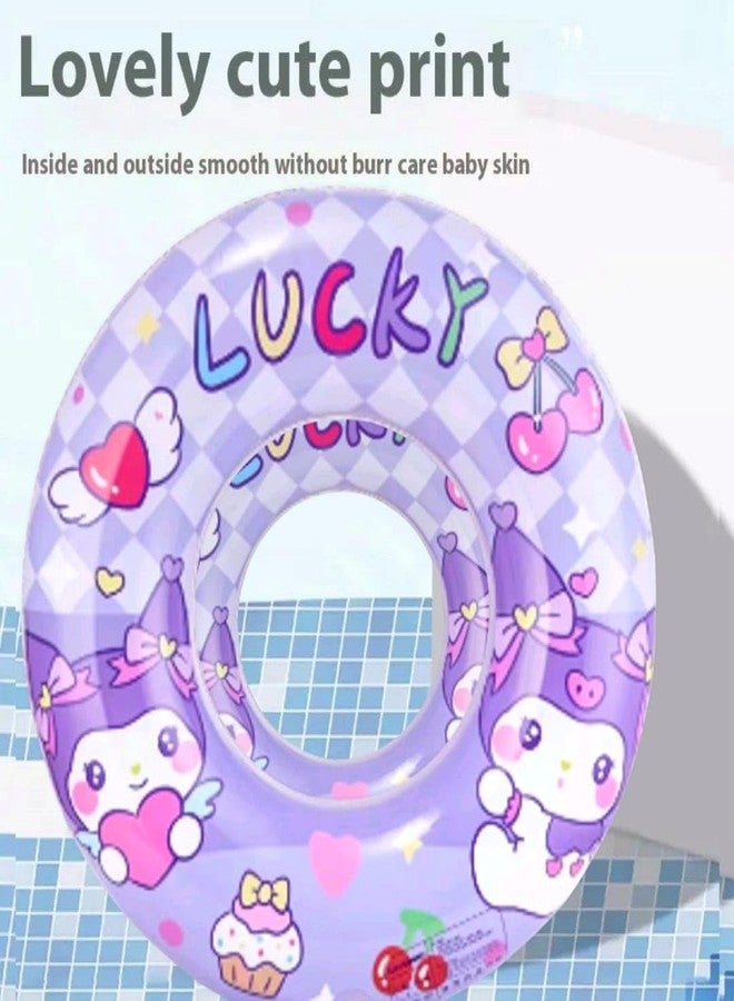 AMYCAUR Kids Swimming Ring, Cartoon Print Pool Float (1 Pcs) Inflatable Safety Tube for Toddlers, Safe & Comfortable Swim Tube for Toddlers, Suitable for 3+ Years Children's (Kuromi) - Image 2